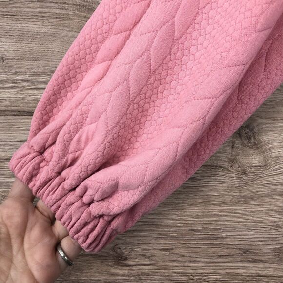 Women’s Sunday Up Pink Sweater Dress, Fan Favorite, Textured Pebble & Braids M - Picture 9 of 12